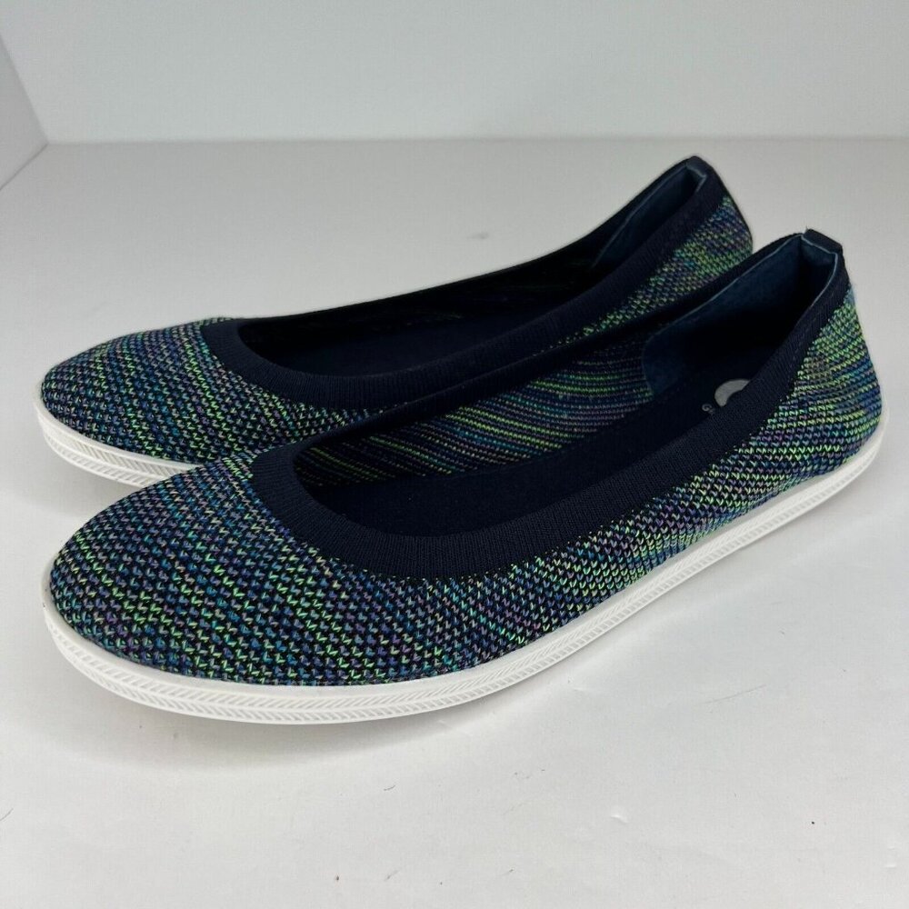 Gianni Bini Womens Blue Fabric Round Toe Slip-On Low Top Size 8.5M Ballet Flats